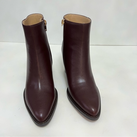 Coach Women Pacey Slip On Pointed Toe Ankle Booties- New In Box - Dark Cranberry - Picture 8 of 16